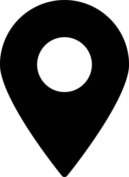 Gps Lageplan Symbol Solidem Stil — Stockvektor