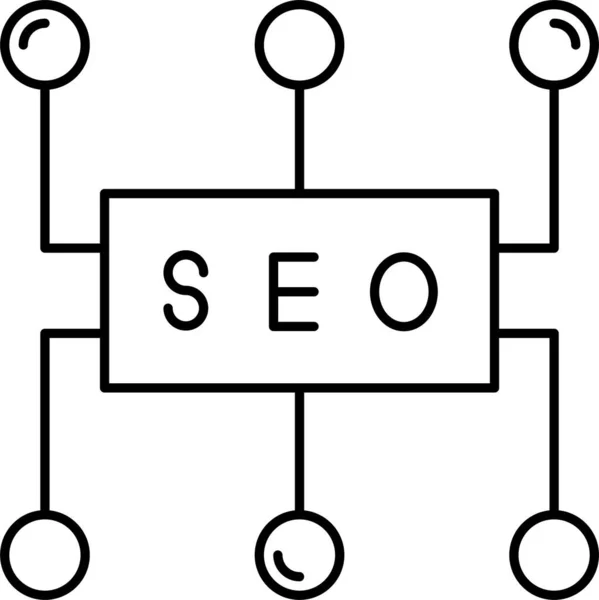 Seo Connection Marketing Ikone — Stockvektor