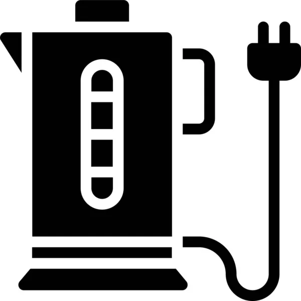 Electric Kettle Holiday Home Appliance Icon Tourism Hotels Hospitality Category — 图库矢量图片