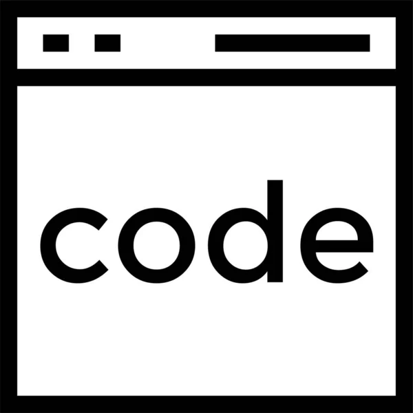 Значок Програми Розробки Кодування Стилі Контурів — стоковий вектор