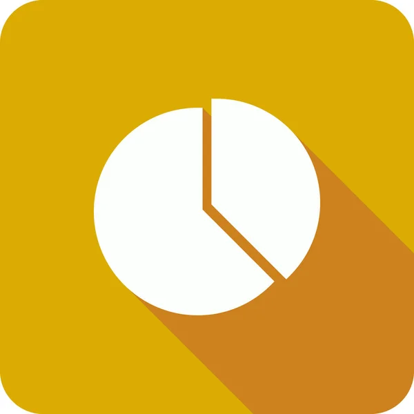 Analytics Chart Graph Icon Long Shadow Style — 스톡 벡터