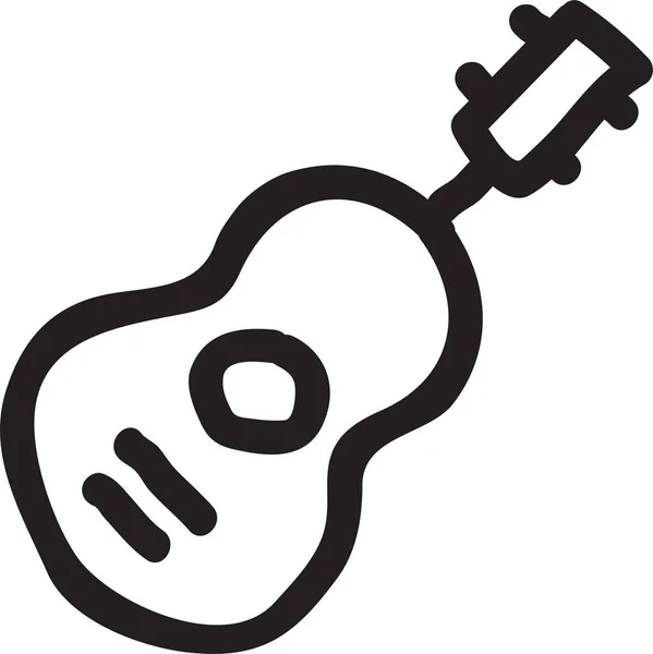Ícone Instrumento Guitarra Elétrica Estilo Esboço — Vetor de Stock