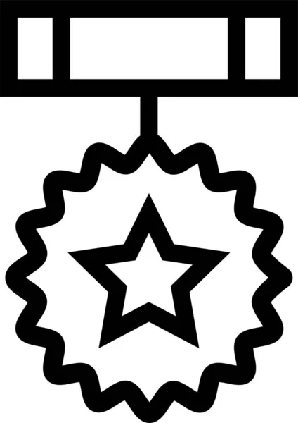 Ikona Jakości Odznaki Zarysie — Wektor stockowy