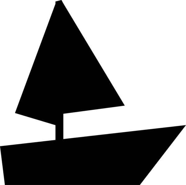Barco Barco Crucero Icono Estilo Sólido — Vector de stock