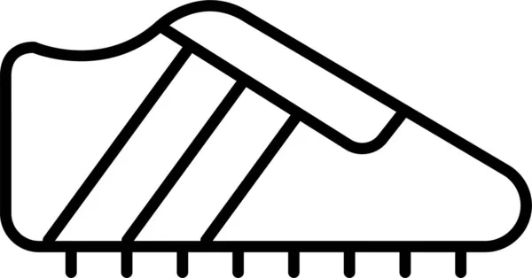 Икона Крикетной Обуви Очерченном Стиле — стоковый вектор