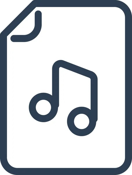 Audiodokument Icon Outline Stil — Stockvektor