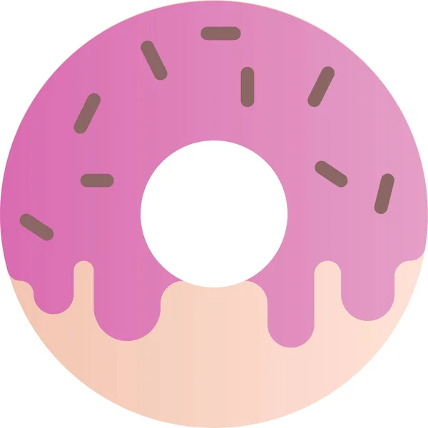 Comida Bebida Ícone Comida Donut — Vetor de Stock