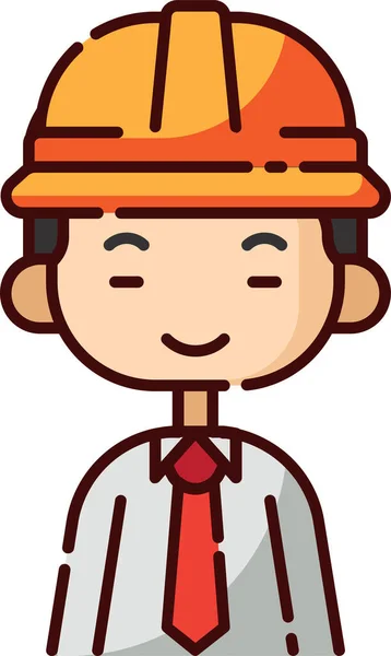 Аватар Хлопчик Китайський Значок Заповненому Стилі — стоковий вектор