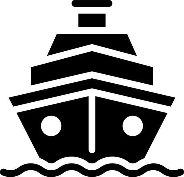 Crucero Icono Del Barco Vacaciones Categoría Turismo Hoteles Hospitalidad — Vector de stock