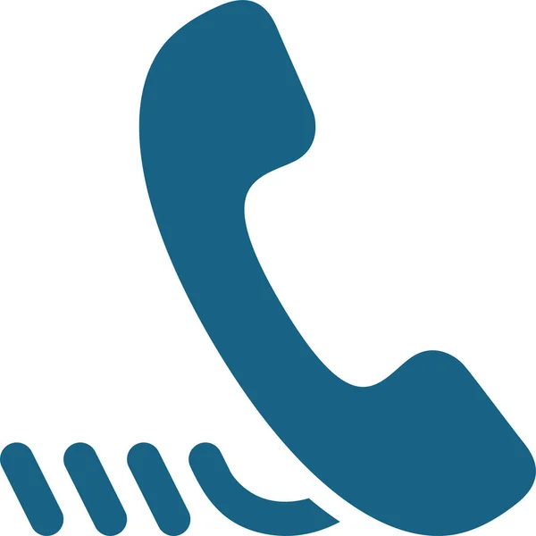 Handset Phone Telephone Icon Solid Style — Stock Vector