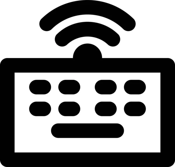 Computer Hardware Toetsenbord Draadloos Pictogram — Stockvector