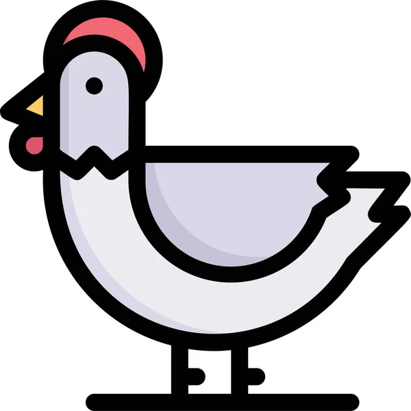 Kyckling Påsk Dag Ägg Ikon Påsk Kategori — Stock vektor