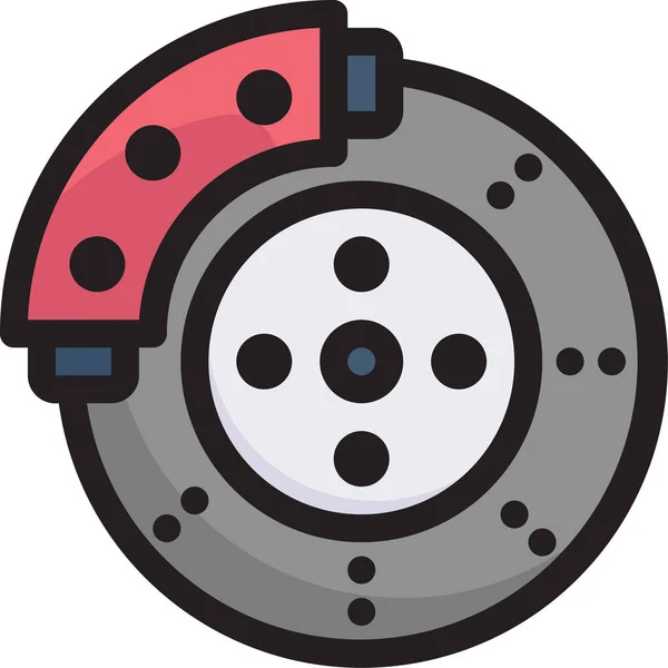 Accessories Automotive Brake Discs Icon — 图库矢量图片