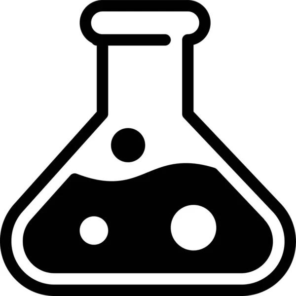 Повернутися Шкільної Ікони Хімії Твердому Стилі — стоковий вектор