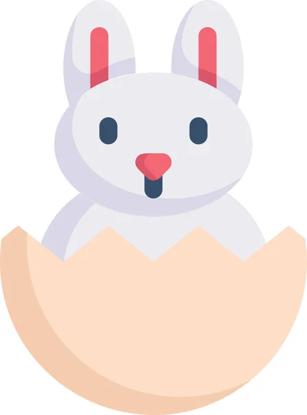 Bunny Easter Day Easter Egg Rabbit Icon Easter Category — Stock Vector