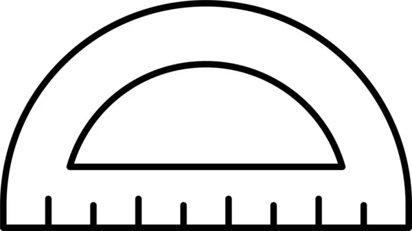 Ikona Pomiaru Geometrii Biura Zarysie — Wektor stockowy