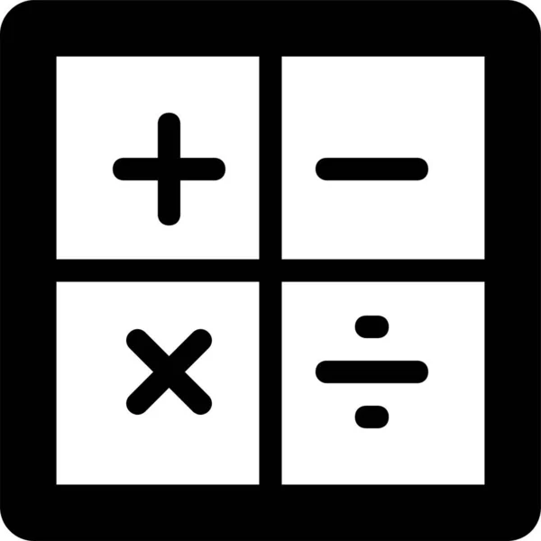 Calculator Finance Math Icon Solid Style — 图库矢量图片
