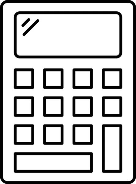 Cálculo Calculadora Ícone Educação Estilo Esboço — Vetor de Stock