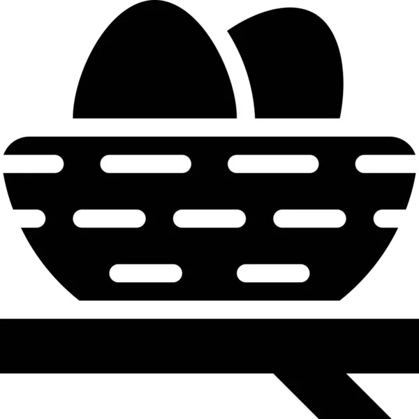 Икона Пасхального Яйца Пасхальном Гнезде — стоковый вектор
