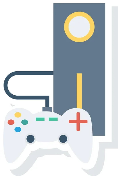 Aygıt Oyun Kontrol Joypad Simgesi Düz Biçimli — Stok Vektör
