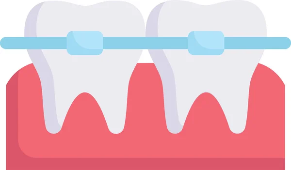 Diş Sağlığı Parantezi Simgesi — Stok Vektör
