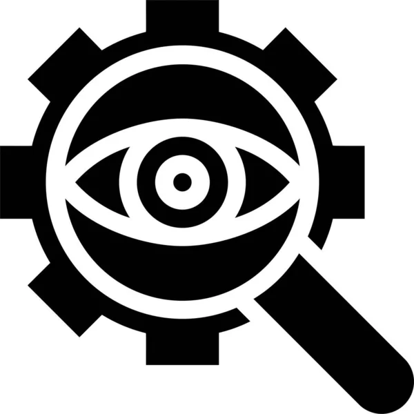 Analysis Gear Vision Business Industries Icon — Stock Vector