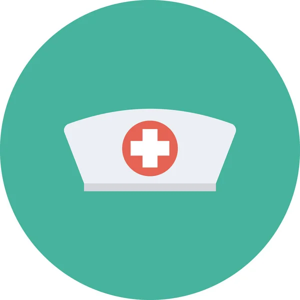 Cap Medical Icon Flat Icon Flat Style — Stock Vector