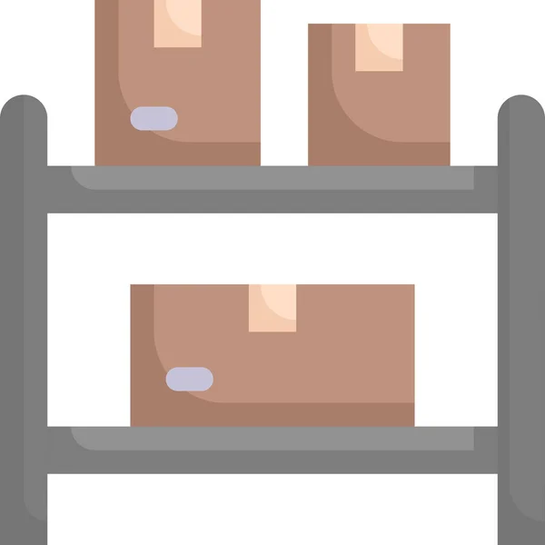 Boxen Lieferlogistik Symbol Versand Lieferung Und Erfüllung Kategorie — Stockvektor