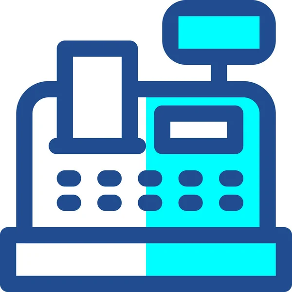 Black Friday Cash Machine Cash Register Icon Filled Outline Style — Stock Vector