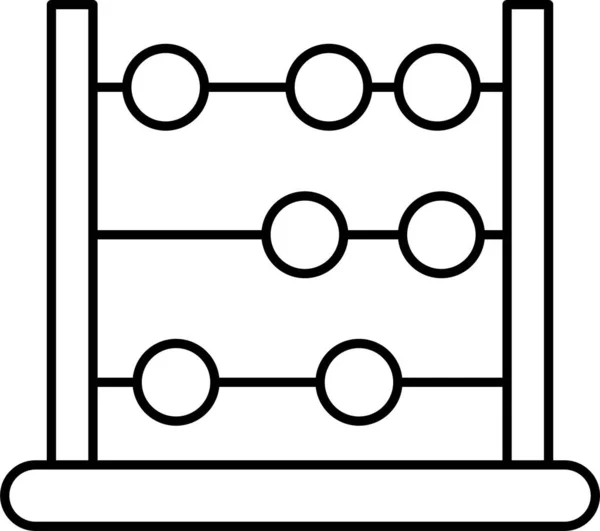 Abacuss Berekening Wiskunde Pictogram — Stockvector