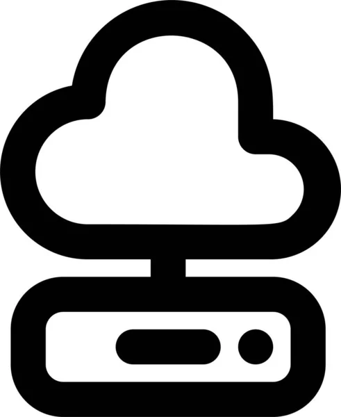 Strona Internetowa Ikona Pamięci Masowej Serwera Chmury — Wektor stockowy