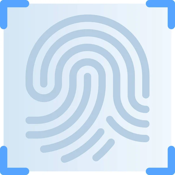 Cyber Security Finger Print Icon — Stock Vector