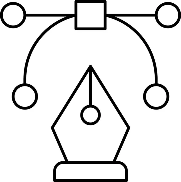 Bezier Curve Illustration Icon – Stock-vektor