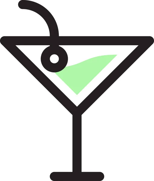 Икона Коктейльных Напитков Наполненном Стиле — стоковый вектор
