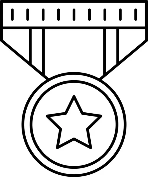 Achievement Award Goal Icon Outline Style — Stock Vector