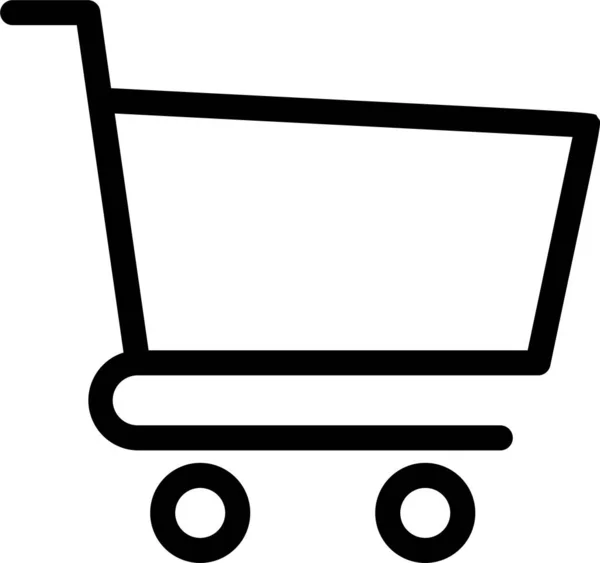 购物车签出购物电子商务类别中的电子商务图标 — 图库矢量图片