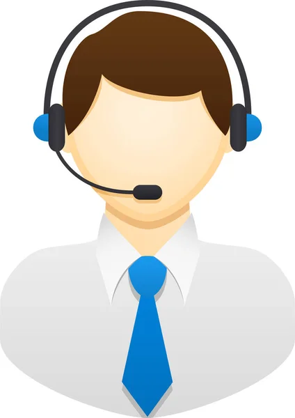Callcenter Customer Service Customer Support Icoon Avatar Categorie — Stockvector