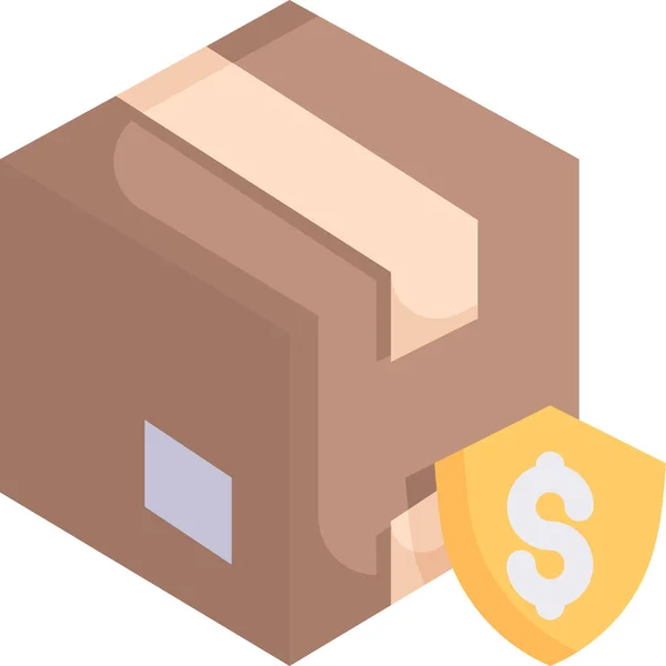 Box Insurance Delivery Logistics Icon Shipping Delivery Fillment Category — Stockový vektor