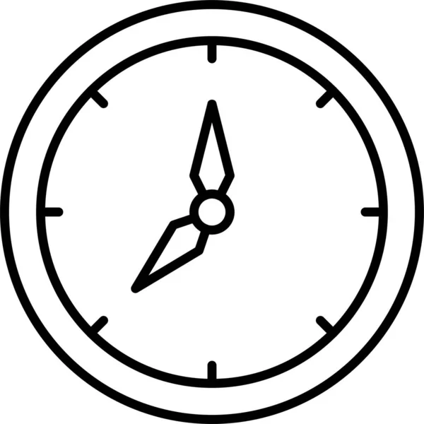Despertador Despertador Icono Del Reloj Estilo Del Esquema — Vector de stock