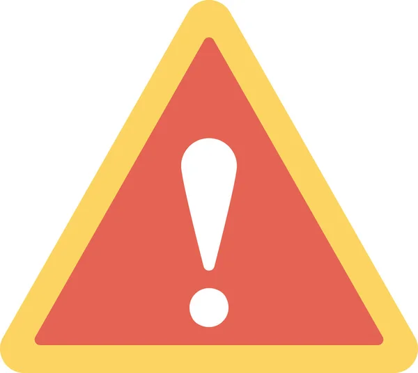 Alert Caution Error Icon Flat Style — Stock Vector