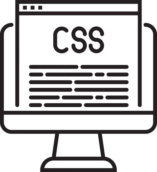 Κωδικοποίηση Εικονίδιο Ανάπτυξης Css Στην Κατηγορία Υλικού Ηλεκτρονικών Υπολογιστών — Διανυσματικό Αρχείο