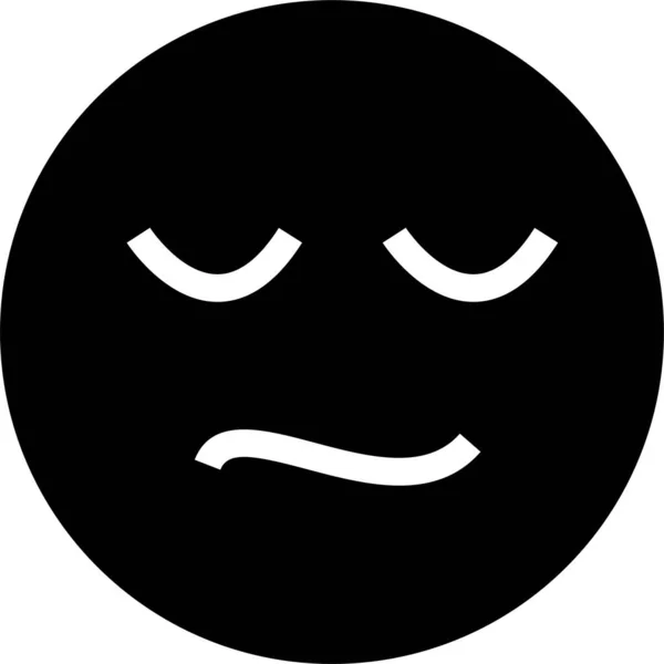 Emoji Émotion Icône Essentielle Dans Style Solide — Image vectorielle