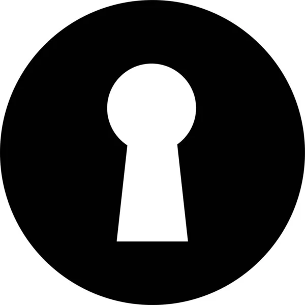 Bloccare Privacy Icona Privata Stile Solido — Vettoriale Stock