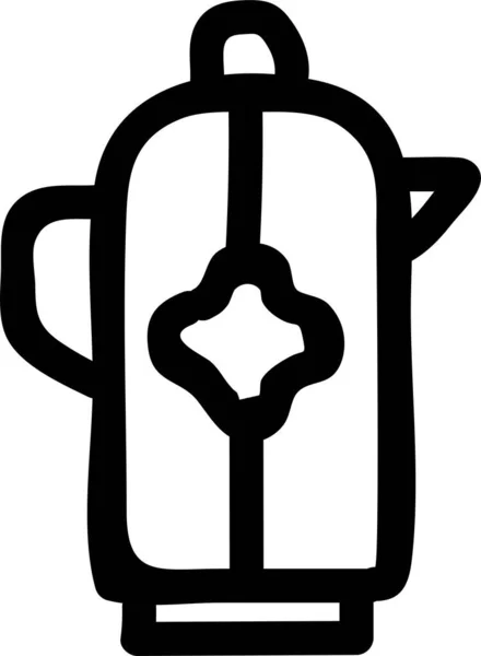 Drink Jug Kettle Icon Handdrawn Style — Stock vektor