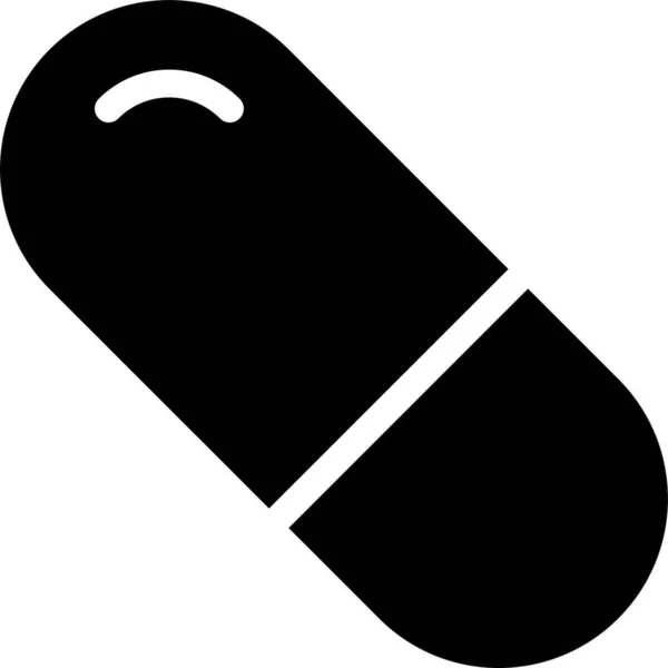Ícone Médico Saúde Droga Estilo Sólido —  Vetores de Stock