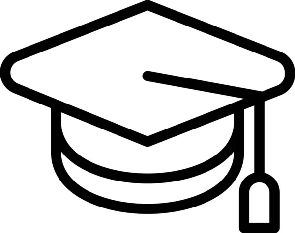 Voltar Para Escola Ícone Cap Pós Graduação Estilo Esboço — Vetor de Stock