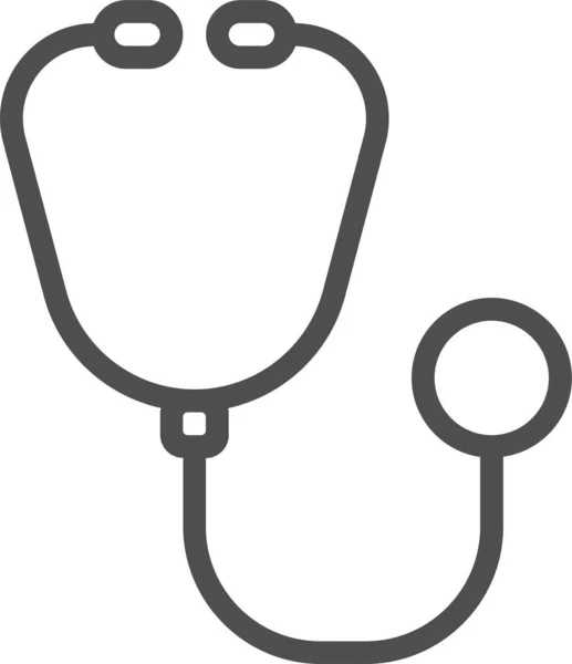Стетоскоп Лікарні Здоров Значок Здоров Категорії Лікарень Здоров — стоковий вектор