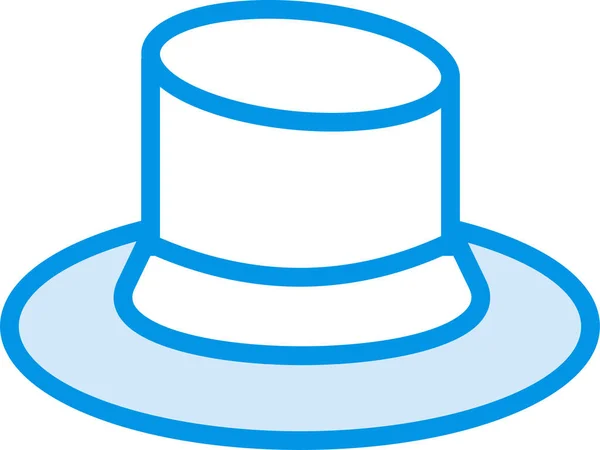 Καπέλο Καπέλο Εικονίδιο Μάγισσα Στυλ Γεμάτο Περίγραμμα — Διανυσματικό Αρχείο