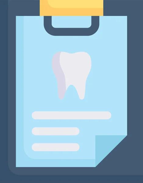 Zwischenablage Daten Patienten Zahnärztliche Versorgung Symbol — Stockvektor
