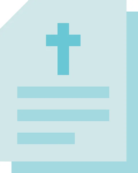 Ikon Surat Kematian Christian - Stok Vektor